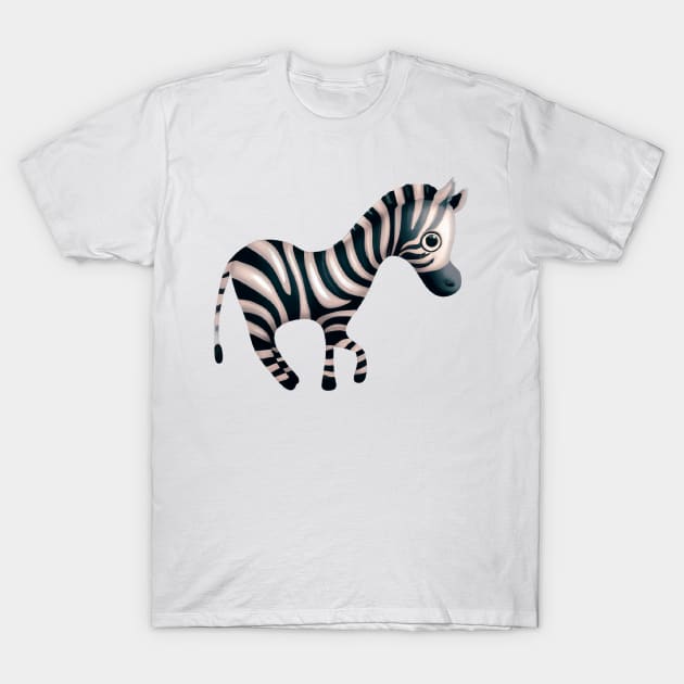 Cute Zebra Drawing T-Shirt by Play Zoo